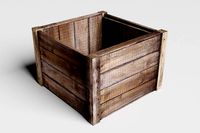 Wooden Box Crate with Open Top