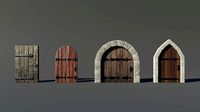 4 Medieval Doors Set