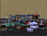 Low poly street view