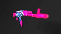 3D model skin AK-47 for PUBG in Maxon 4d Cinema r 20