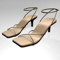 Square-Toe Strappy Stiletto Sandals 01