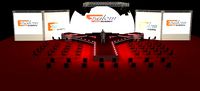 3d catwalk stage and truth background