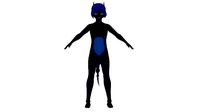 ASIAN Furry FOX MAN Neko 3D MODEL RIGGED T POSE SHAPE KEYS