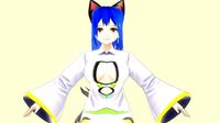 ASIAN GIRL CHINESE CAT 3D MODEL RIGGED T POSE SHAPE KEYS NEKO 4