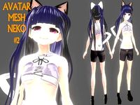 ASIAN GIRL CAT 3D MODEL RIGGED T POSE SHAPE KEYS  NEKO 2