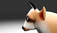 cartoon bull  3d  model