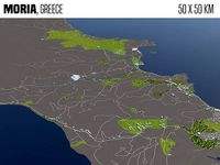 Moria Greece 50x50km