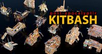 Post-Apocalyptic Kitbash Shipping Container Themed 60 pieces