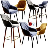 Rochelle Strip Bar Stool And Chair