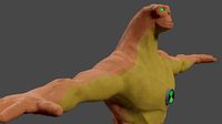 Humangousaur Ben10 game ready model