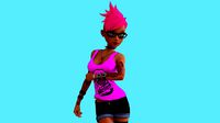 Hipster Girl Cartoon