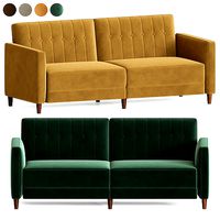 Pin Tufted Transitional Futon Sofa Dhpfurniture