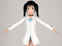 T pose nonrigged model of Francesca Lucchini anime girl