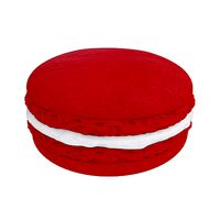 Red macaroon with white cream