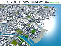 George Town in Penang Island Malaysia 30km