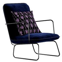 Industriele fauteuil Lucas blauw