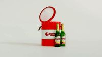 Beer bottle Budweiser Budvar metal packaging