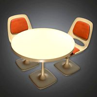 MCN - Retro Dining Set Midcentury - PBR Game Ready