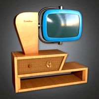 MCN - Retro Television Midcentury 13 - PBR Game Ready