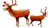 Cartoon Toon Reindeer Rigged and Animated