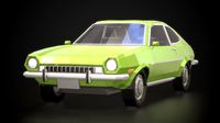 Low-Poly Retro City Car 01