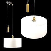 Teo Pendant Lamp Antique Brass White