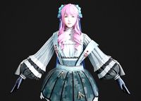Cosplayer Maid Dress pretty Asian modern style beautiful girl