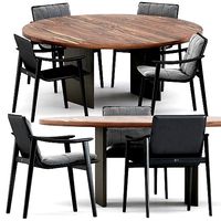 FYNN chair and LINHA DINING TABLE 2 by Minotti