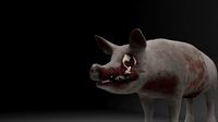 Zombie pig with 2 texture map 4k