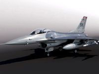 General Dynamics F-16 Fighting Falcon rigged