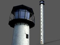 Lookout tower high sightseeing or lighthouse