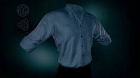 Blue Suit Shirt Rolled Sleeve