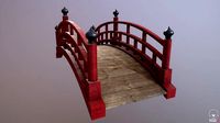 Japanese red bridge