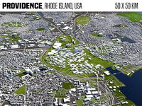 Providence Rhode Island USA 50x50km