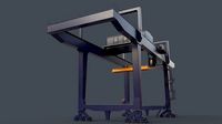 PBR Rail Mounted Gantry Crane RMG V1 - Blue Dark