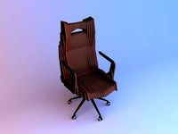 Parametric wooden chair on the cross