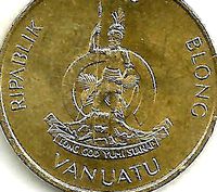 Texture set of 2 coin types of Vanuat