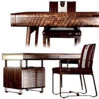 Jonathan Charles Americana Desk and Easy Chair