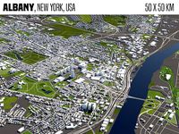 Albany New York USA 50x50km