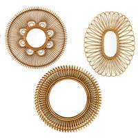 Mirror rattan set 4