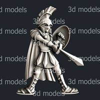 3d STL models for CNC router soldier roman