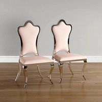 Upholstered chromed metal chair