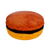 Two colored macaroon with chocolate cream