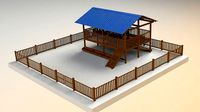 Goat Shelter Low Poly