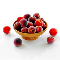 Peaches in a Wooden Vase