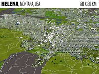 Helena Montana USA 50x50km