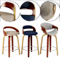 3 Bar and Counter Swivel Stool - Set01