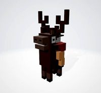 Crossy Road type game Reindeer and Rider