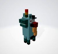 Crossy Road type game Unicorn and Rider