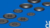5 Industrial Screw Decals Plus Blend fil